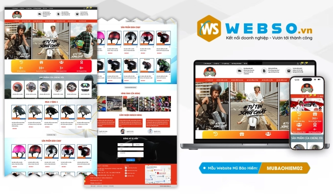 Mẫu website Mũ Bảo Hiểm 02