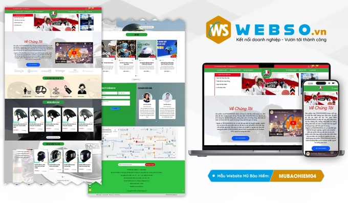 Mẫu website Mũ Bảo Hiểm 04