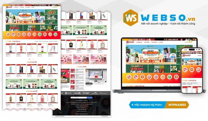 Mẫu website Mỹ Phẩm 03