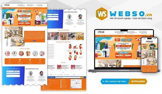 Mẫu website Mỹ Phẩm 04