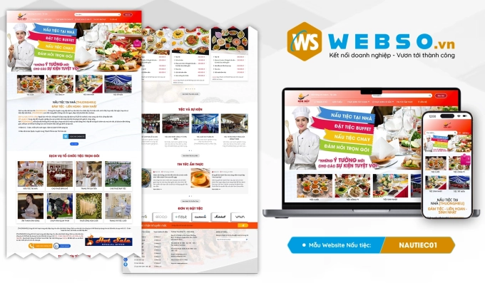Mẫu website Nấu Tiệc 01