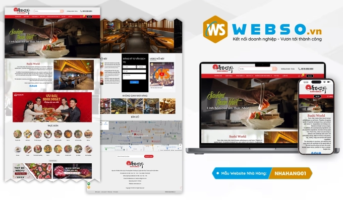 Mẫu website Nhà Hàng 01