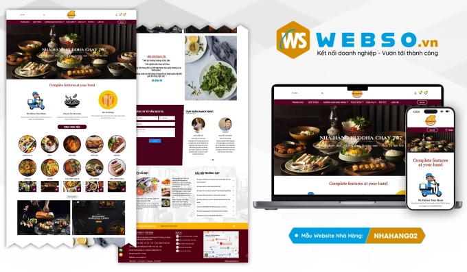 Mẫu website Nhà Hàng 02