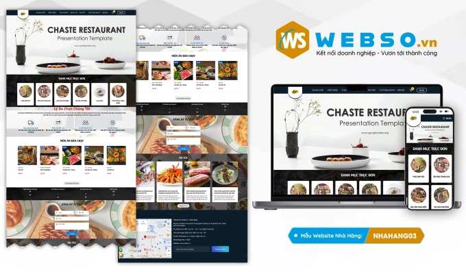 Mẫu website Nhà Hàng 03