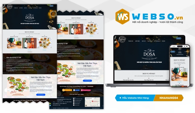 Mẫu website Nhà Hàng 04