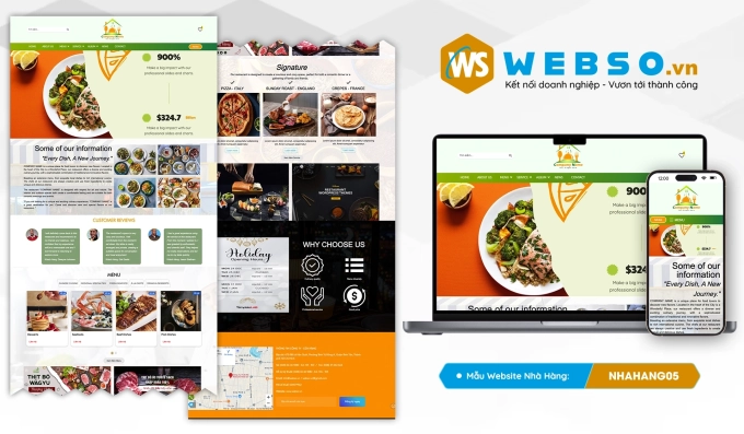 Mẫu website Nhà Hàng 05