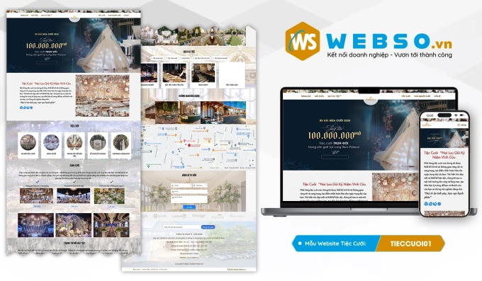 Mẫu website Nhà Hàng Tiệc Cưới 01