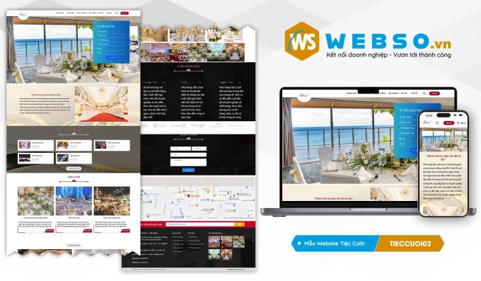 Mẫu website Nhà Hàng Tiệc Cưới 02