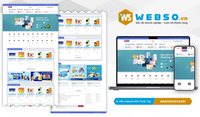Mẫu website Nhà Thuốc Tây 01