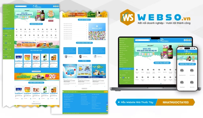 Mẫu website Nhà Thuốc Tây 03