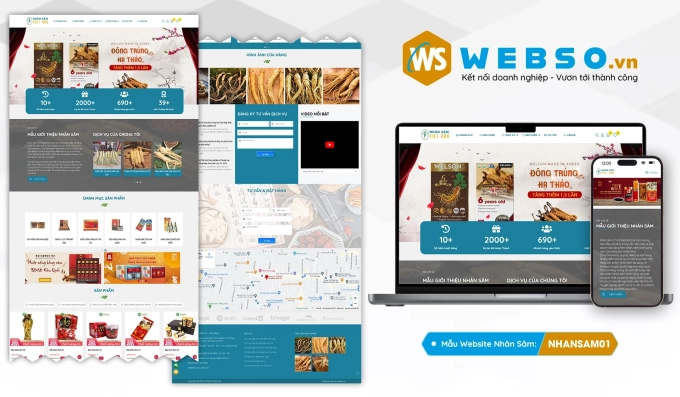 Mẫu website Nhân Sâm 01