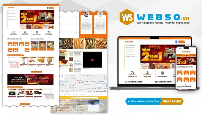 Mẫu website Nhân Sâm 02