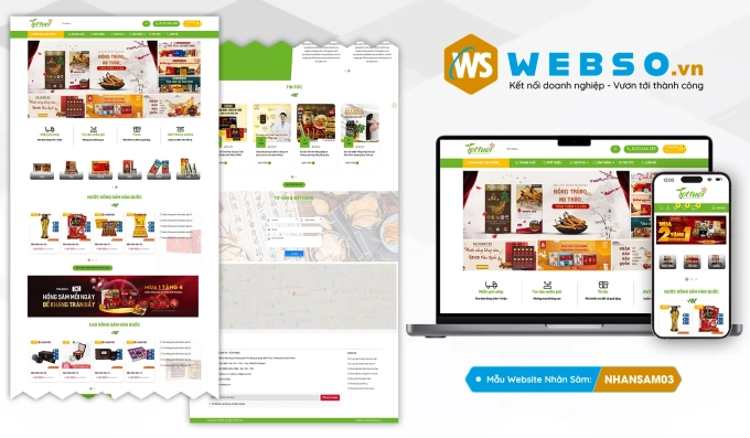 Mẫu website Nhân Sâm 03