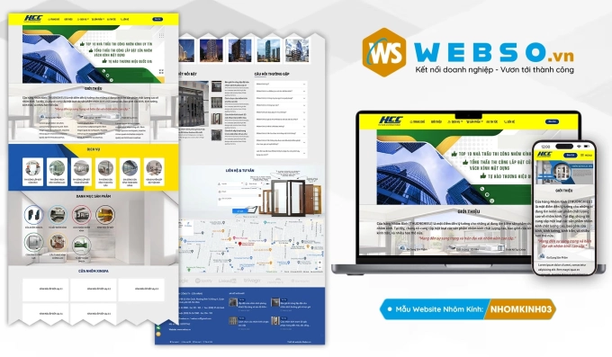 Mẫu website Nhôm Kính 03