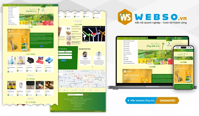 Mẫu website Ống Hút 01
