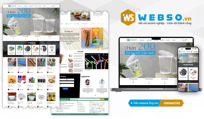 Mẫu website Ống Hút 02