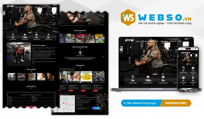 Mẫu website Phòng Gym 01