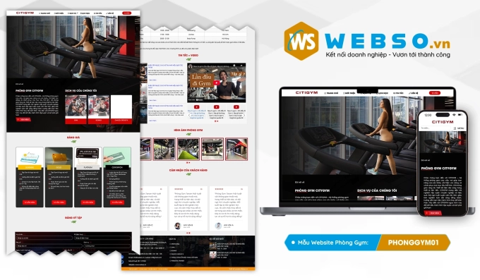 Mẫu website Phòng Gym 02