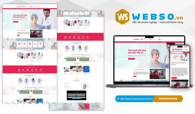 Mẫu website Phòng Khám Đa Khoa 02