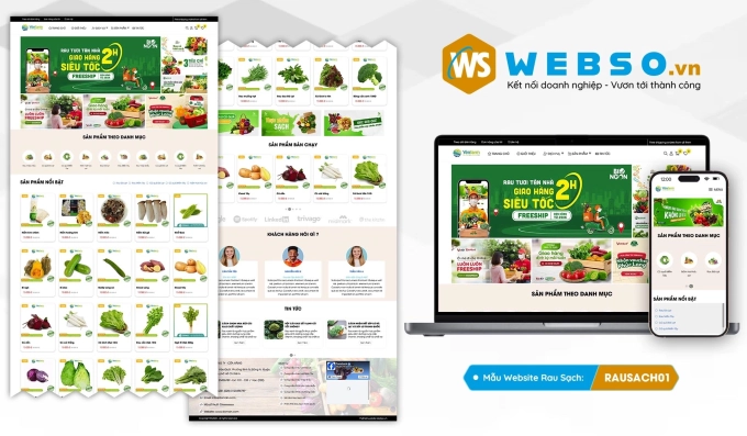 Mẫu website Rau Sạch 01