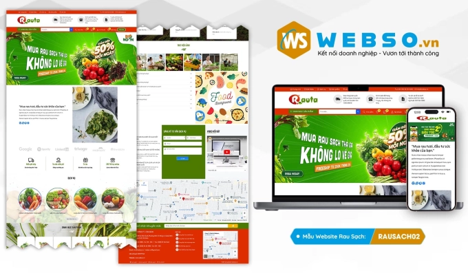 Mẫu website Rau Sạch 02