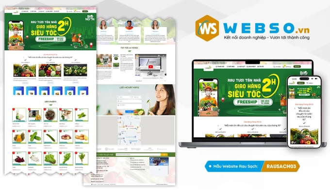 Mẫu website Rau Sạch 03