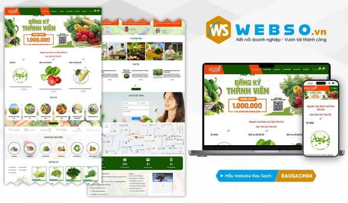 Mẫu website Rau Sạch 04