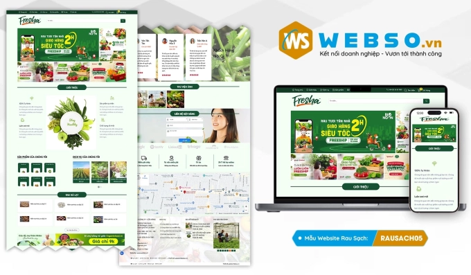 Mẫu website Rau Sạch 05
