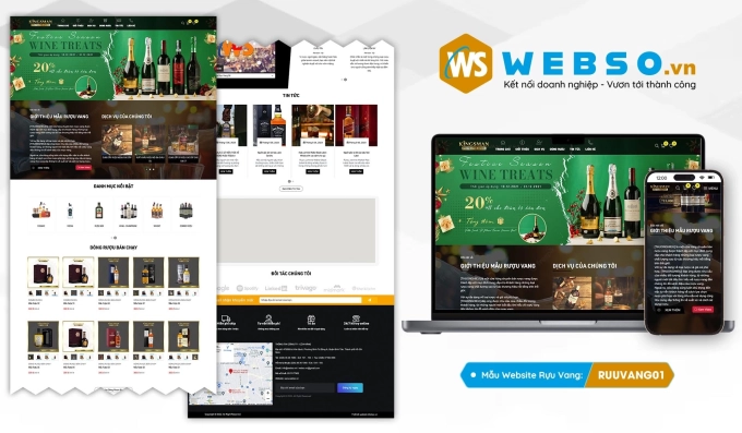 Mẫu website Rựu Vang 01