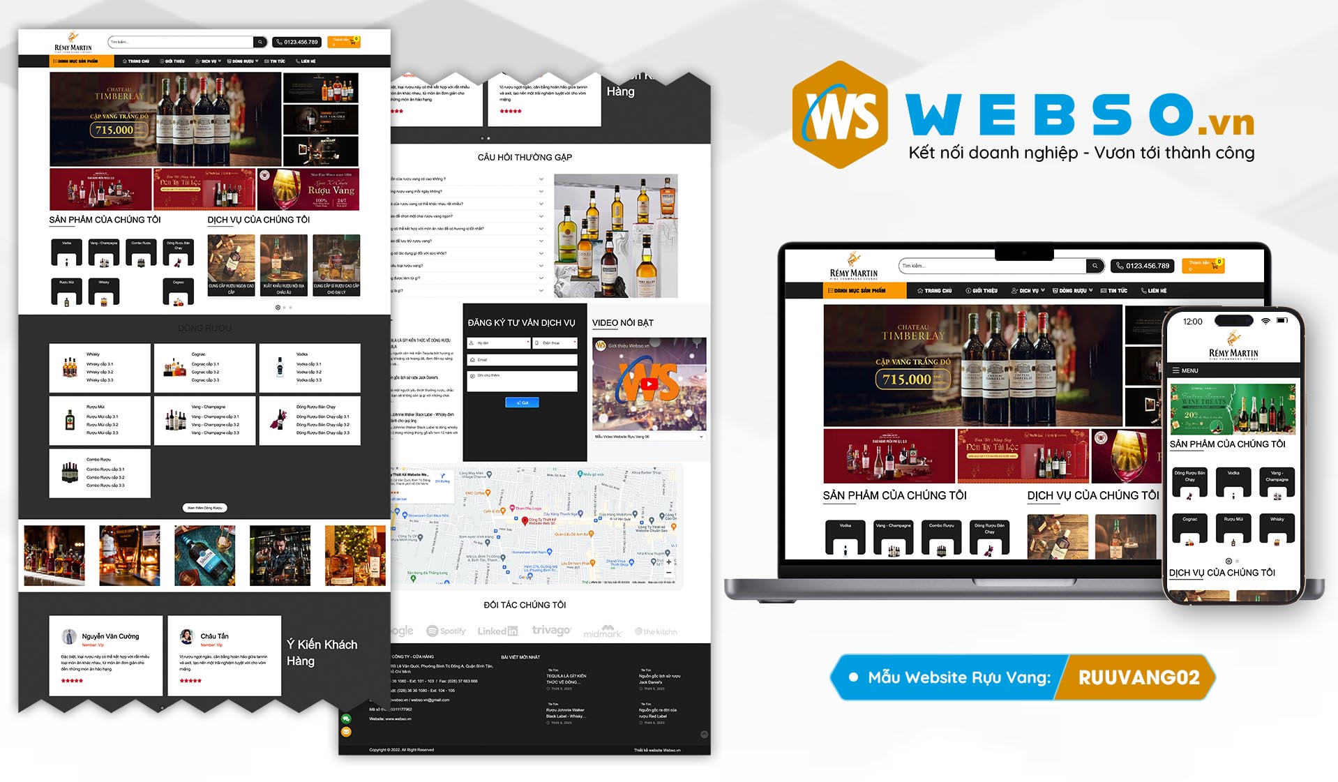 Mẫu website Rựu Vang 02
