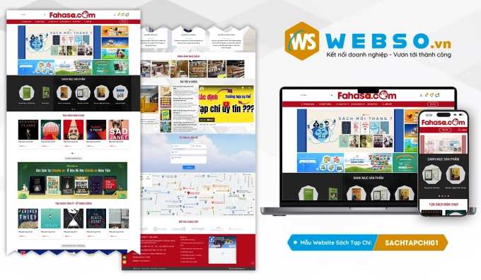 Mẫu website Sách - Tạp Chí 01