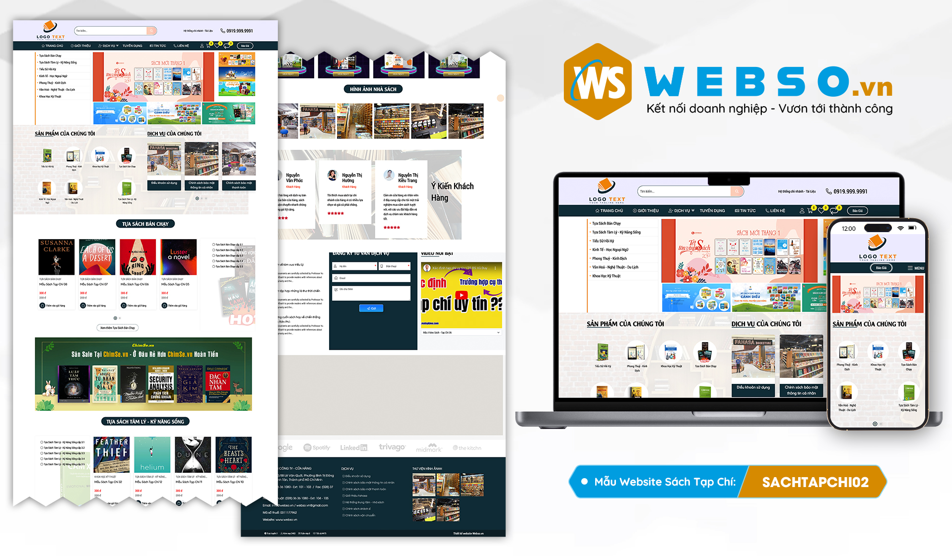 Mẫu website Sách - Tạp Chí 02