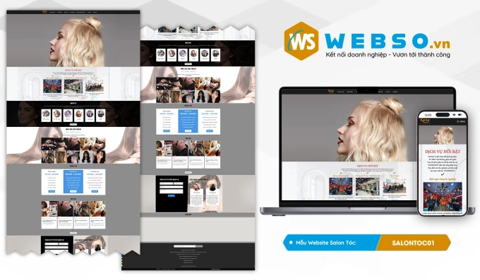 Mẫu website Salon Tóc 01