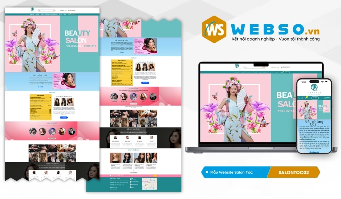 Mẫu website Salon Tóc 02