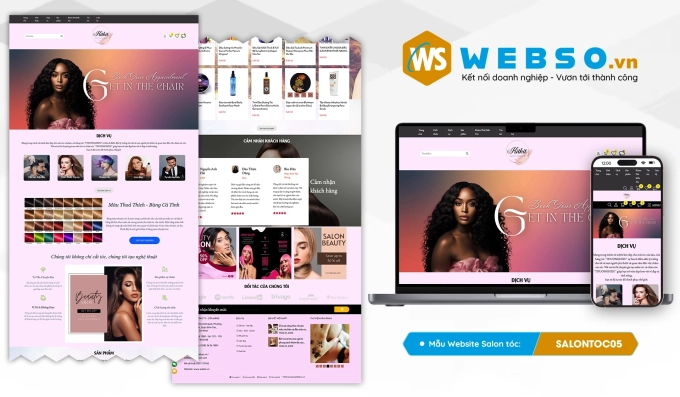Mẫu website Salon Tóc 05