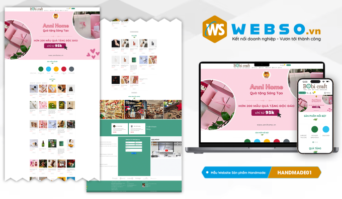 Mẫu website Sản Phẩm Handmade 01