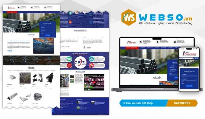Mẫu website Sắt Thép 01