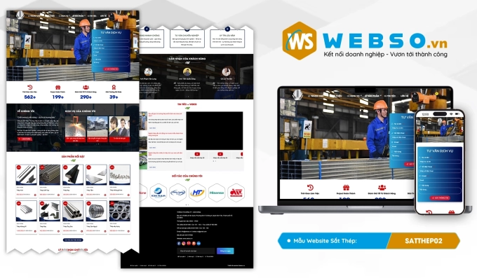 Mẫu website Sắt Thép 02
