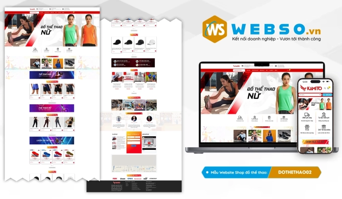Mẫu website Shop Đồ Thể Thao 02