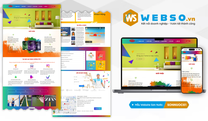 Mẫu website Sơn Nước 01