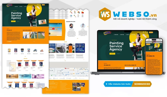 Mẫu website Sơn Nước 02