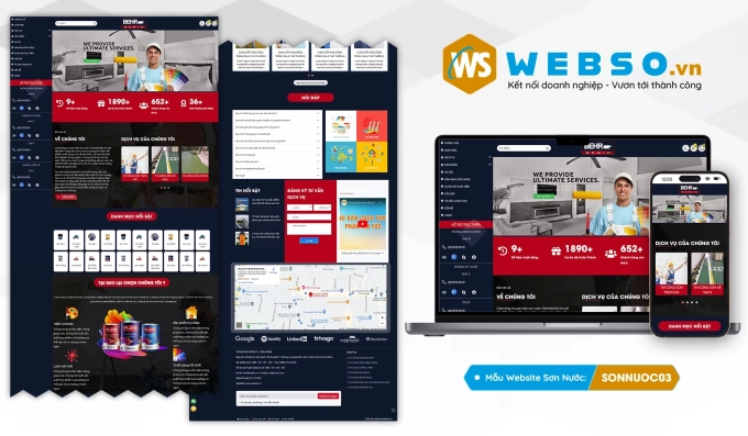 Mẫu website Sơn Nước 03