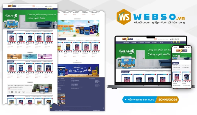 Mẫu website Sơn Nước 04