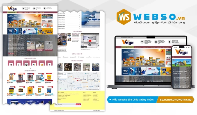 Mẫu website Sửa Chữa Chống Thấm 01