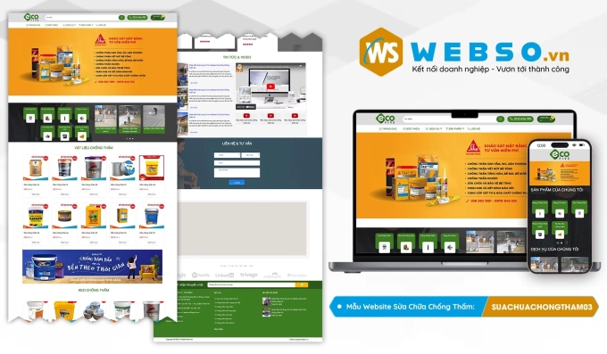 Mẫu website Sửa Chữa Chống Thấm 03