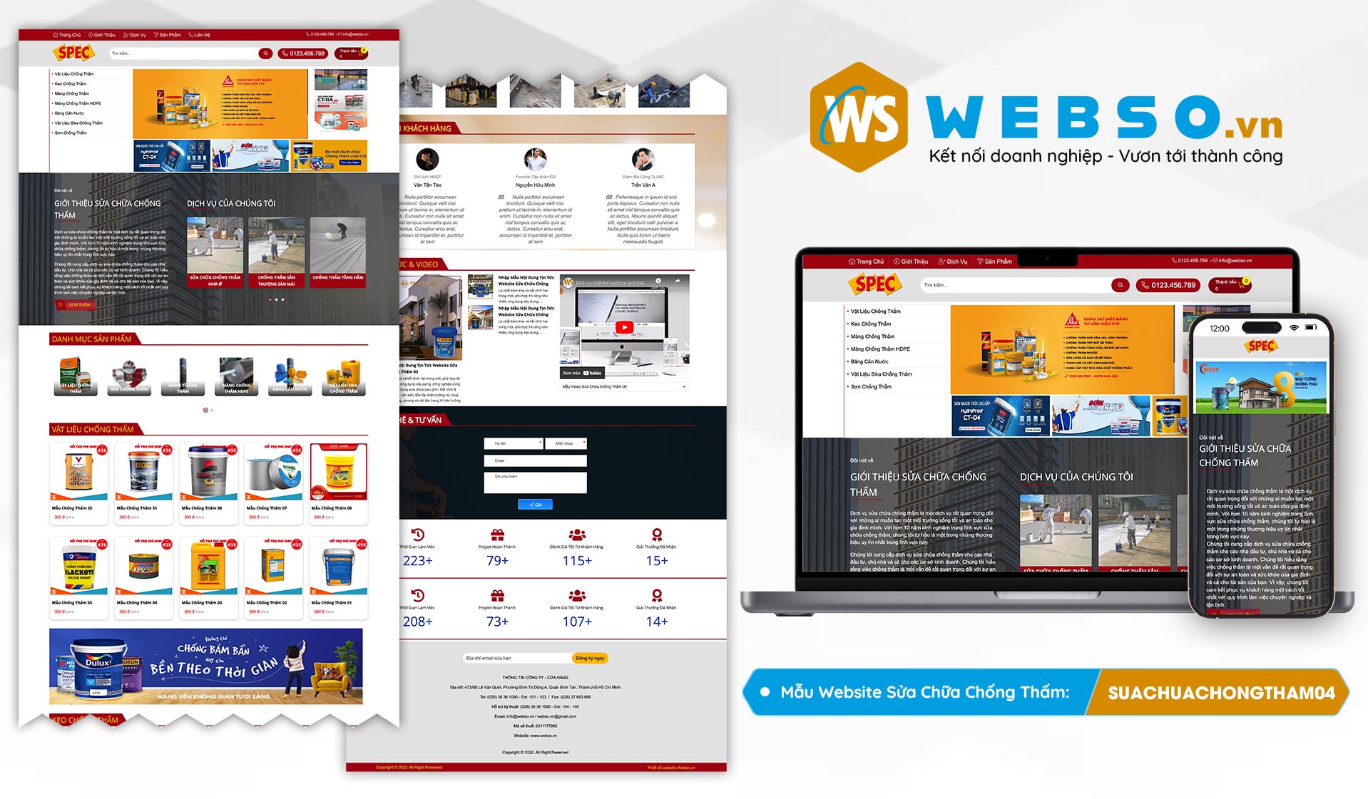 Mẫu website Sửa Chữa Chống Thấm 04