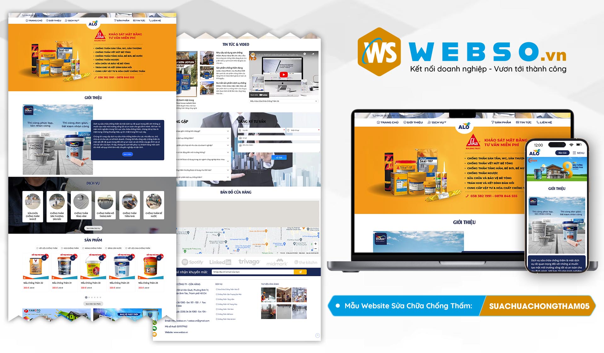 Mẫu website Sửa Chữa Chống Thấm 05