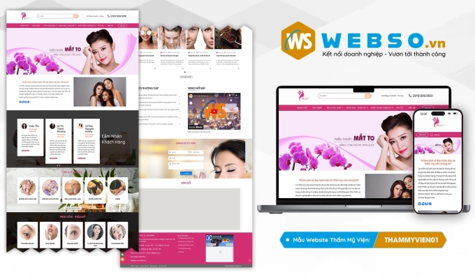 Mẫu website Thẩm Mỹ Viện 01
