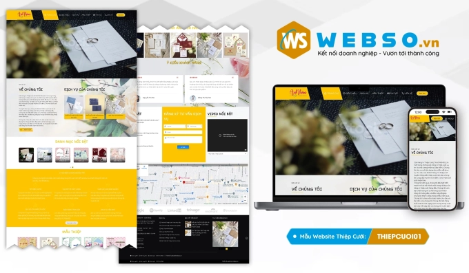 Mẫu website Thiệp Cưới 01