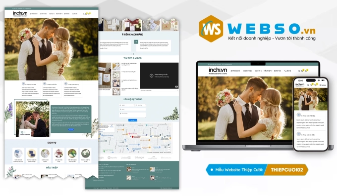Mẫu website Thiệp Cưới 02